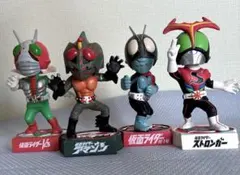 ボブルヘッド　ユラユラ首ふりマスコット　仮面ライダー　セット