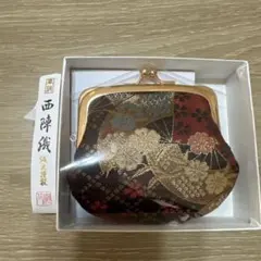 和柄がま口財布 黒・赤・金