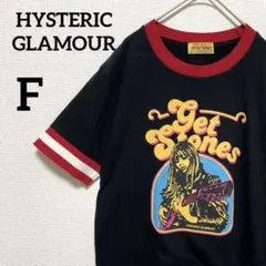 ヒステリックグラマー Tシャツ ギターガール ヒスガール 黒 リンガー