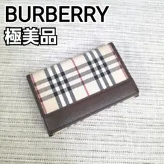 希少】BURBERRY バーバリー コンパクト カードケース ノバチェック