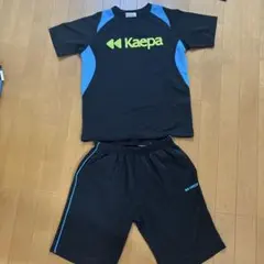 KAEPA キッズ スポーツTシャツ 150cmブラック×ブルーロゴyellowのサムネイル