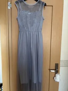 花柄刺繍 パーティードレス　結婚式　お呼ばれ