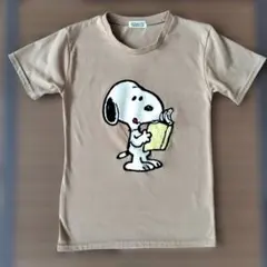 【男女兼用】PEANUTS スヌーピー サガラ刺繍 Tシャツ ベージュのサムネイル
