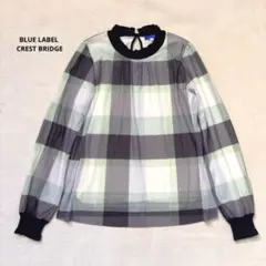 BLUE LABEL CREST BRIDGE ブラウス　チェック　オーガンジー