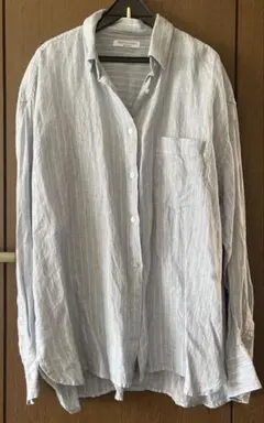 Mila Owen FRENCH LINEN ストライプ柄長袖シャツ Fサイズ