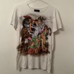 ZARA MEN プリント ホワイトTシャツ