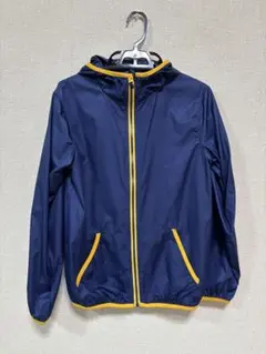 ウインドブレーカー　150cm ネイビー　パーカー　小学生　折りたたみ