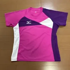 Mizuno 卓球ウェア ピンク紫 Vネック