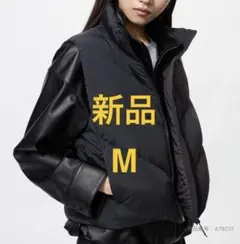 新品　ユニクロ　パフテッククロップドベスト　Mサイズ　ブラック