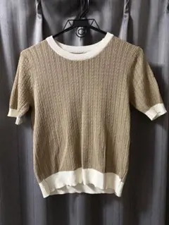 MAISON DE THERESE ニット 半袖 ベージュ