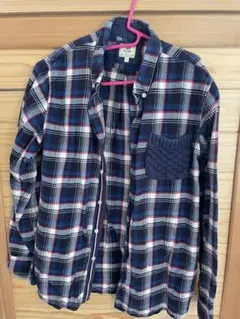 BEAMS ネルシャツ L ネイビー系 チェック柄