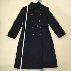 ダブルブレスト ロングコート ブラックのサムネイル