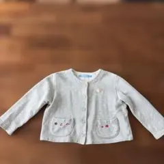 familiar コットン100% カーディガン　グレー