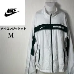 ナイキ　ナイロンジャケット　内側メッシュ　ジップアップ　古着　M