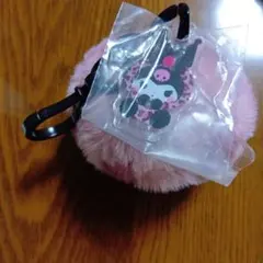 ピンクファーキャラクター付きストラップ