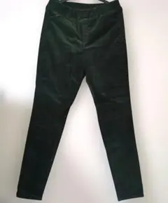ダークグリーン コーデュロイ パンツ UNIQLO HEATTECH