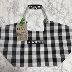 完売間近 限定 MARNI ギンガムチェックトートバッグ 新品未使用 夏