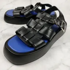 AZUL BY MOUSSY 厚底サンダル ブラック ブルー Mのサムネイル