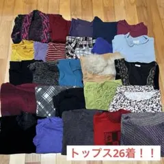 ミセス　トップス　まとめ売り　婦人服　26着　秋冬　長袖　チュニック　セーター②