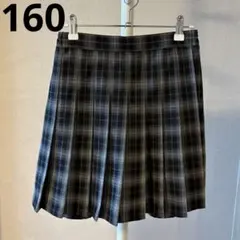 美品 ユニクロ UNIQLO GIRLS チェックプリーツミニスコート 160