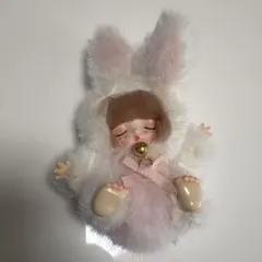 ウサギ耳付きぬいぐるみ キーホルダー