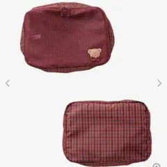 familiar ファミリア メッシュポーチ 赤 S