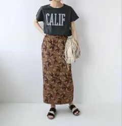 ジャーナルスタンダード 【DEVEAUX】アフリカンリーフスカート ボタニカル柄のサムネイル