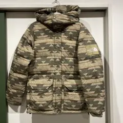 ノースフェイス　ノベルティーキャンプシェラショート ネイティブ柄ダウンジャケット