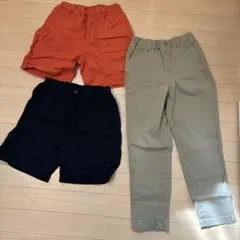 UNIQLO ハーフパンツ・パンツセット（オレンジ・ネイビー・グレー）