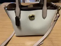 COACH ショルダーバッグ レザー ホワイト ベージュのサムネイル
