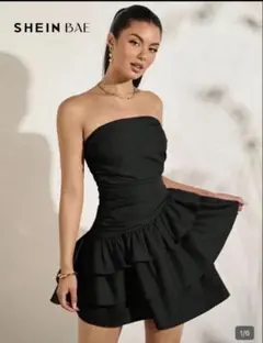 SHEIN BAE ブラック フレアスカート