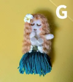 【G】フラガール★タヒチアンダンス★羊毛フェルトブローチ★ハンドメイド