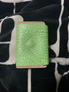 本革　メロンレザー×馬ヌメ革　アコーディオン型ミニウォレット　栃木レザー