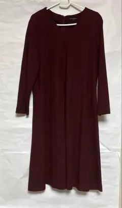 美品！23区 ウール100% ニット ワンピース ボルドー 38 洗える】ウール
