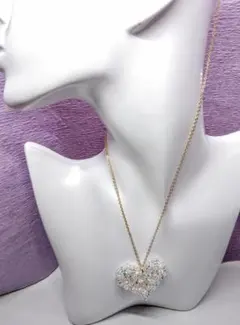 キラっとスワロフスキー♪ハートモチーフペンダント