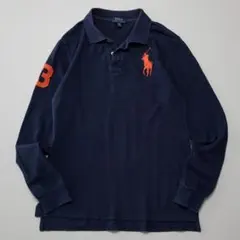 POLORALPHLAURENビッグポニー長袖ポロ XL ネイビーナンバリング3のサムネイル