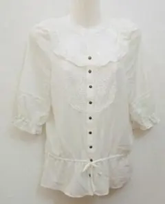 最終価格！アプワイザーリッシェ ペプラムブラウス フリルブラウス レースブラウス