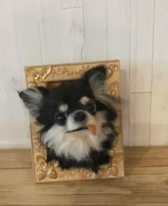 羊毛フェルト ハンドメイド 犬 チワワ フレーム - メルカリ