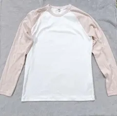 UNIQLO 長袖 Tシャツ L ホワイト/ベージュ