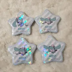 希少 初音ミク×シナモロール 缶バッジ 星型 ホログラム ラメ 天使界隈