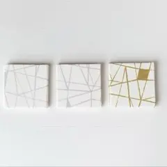 幾何学模様 薄型軽量ファブリックパネル 3枚セット インテリア