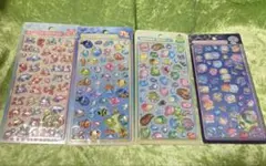 水族館限定 正規品 新作 ボンボンドロップシール かに •くらげ等4点セット