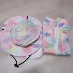 JUNO ラッシュガードと帽子セット マルチカラー