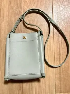 【値下げ】オペークドットクリップ　ミントグリーン　ショルダーバッグ