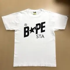 A BATHING APE Tシャツ　STA ロゴ　プリント　白　ホワイト　Sのサムネイル