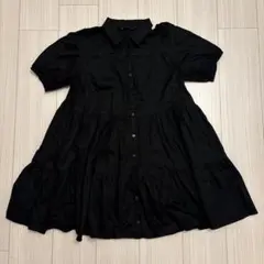 ZARA ブラック シャツワンピース チュニック