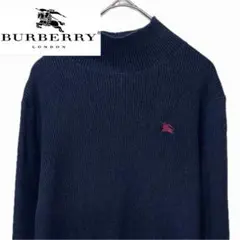 Burberry BLUE LABELタートルネックニットセーター ネイビー