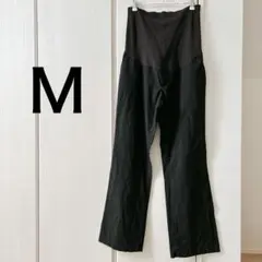 【Ｍ】黒　ハイウエスト　マタニティパンツ