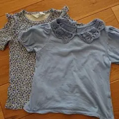 H&M Tシャツ 2枚組 110 120 ブルー