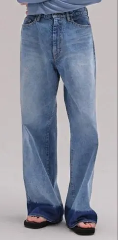 enof denim wide work pants indigo size2 - メルカリ